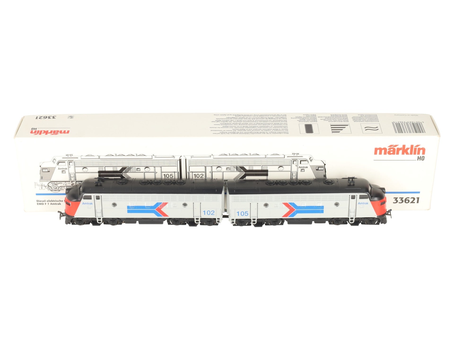 Marklin 33621 Amtrak EMD F7 AA Diesel Set EX/Box