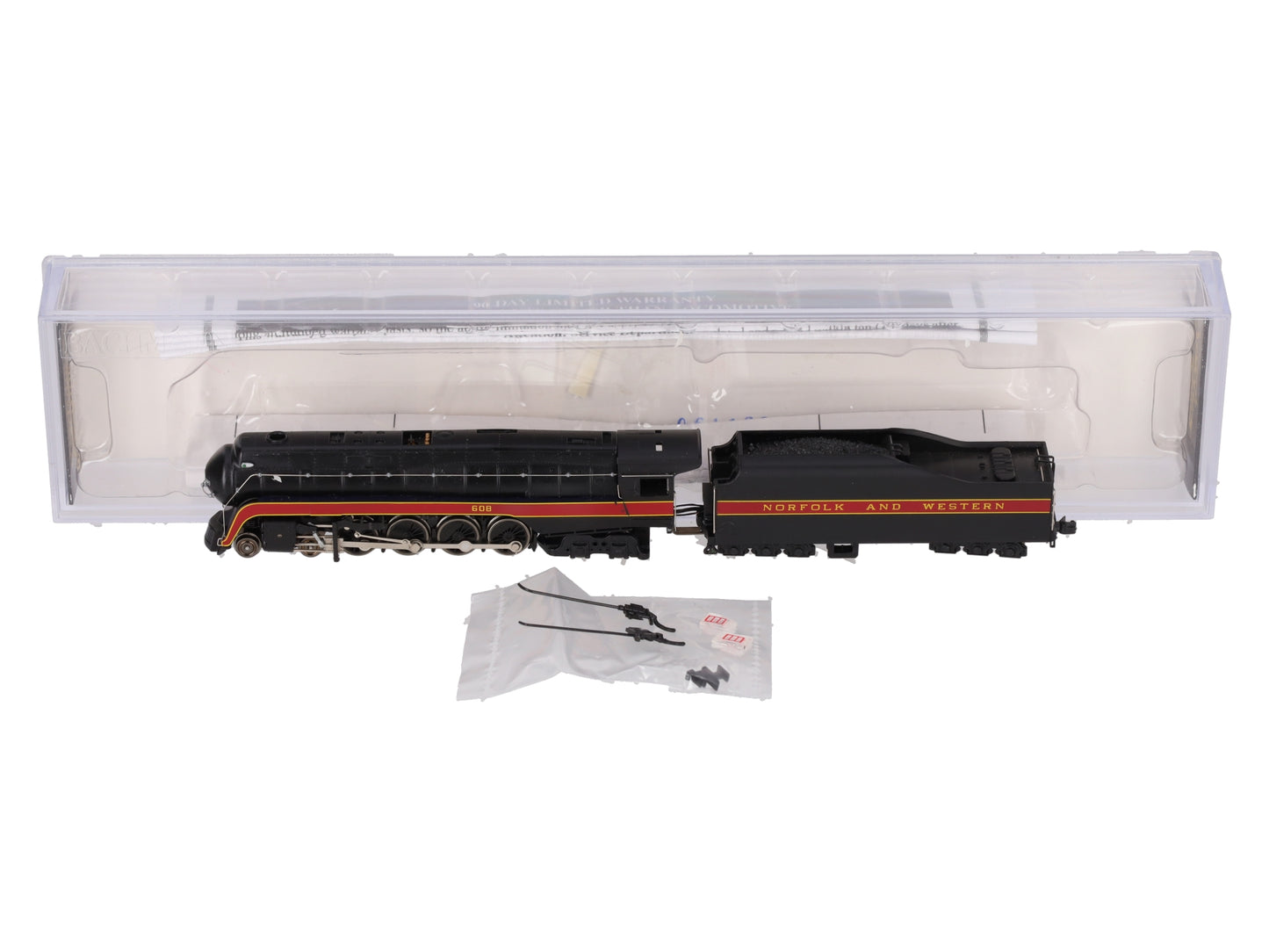 Bachmann 82152 N Norfolk & Western Class J 4-8-4 Steam Locomotive #608 VG/Box