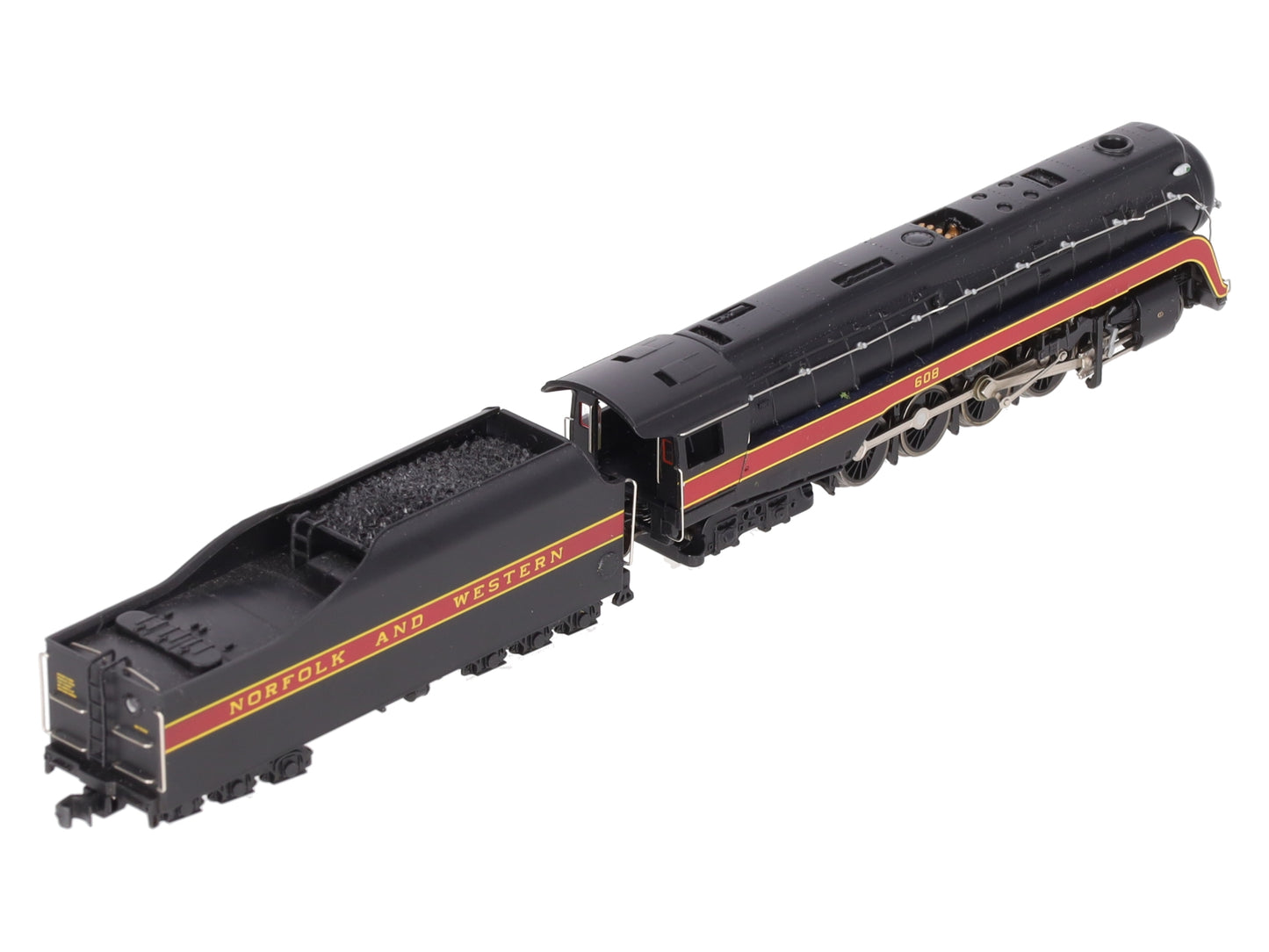 Bachmann 82152 N Norfolk & Western Class J 4-8-4 Steam Locomotive #608 VG/Box
