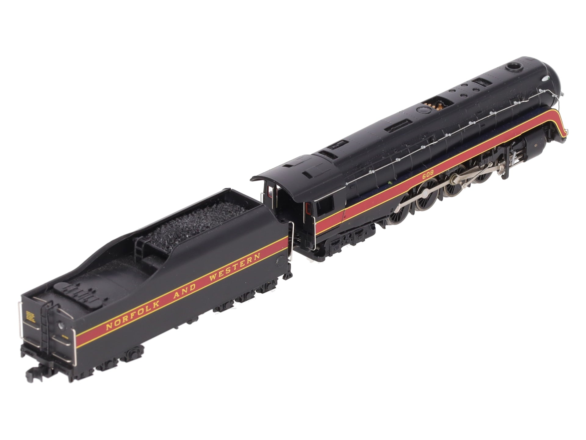 Bachmann 82152 N Norfolk & Western Class J 4-8-4 Steam Locomotive #608 VG/Box