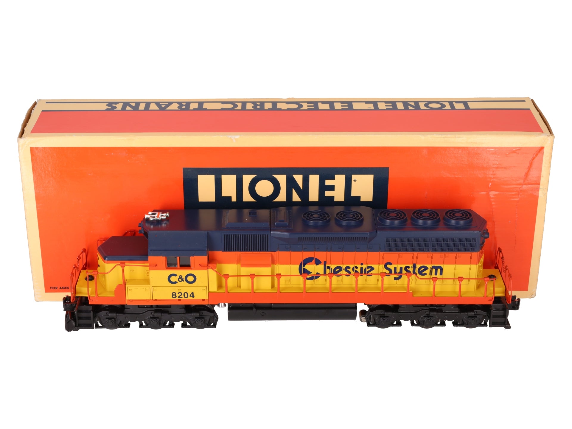 Lionel 6-18204 O Gauge Chessie System SD40 Non-Powered Diesel Locomotive #8204 EX/Box