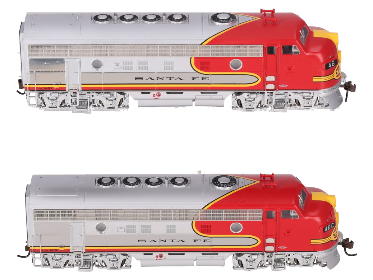 Athearn G1615 HO Scale Santa Fe F-7A/F-7A Diesel Locomotive Set #46/#46C LN/Box