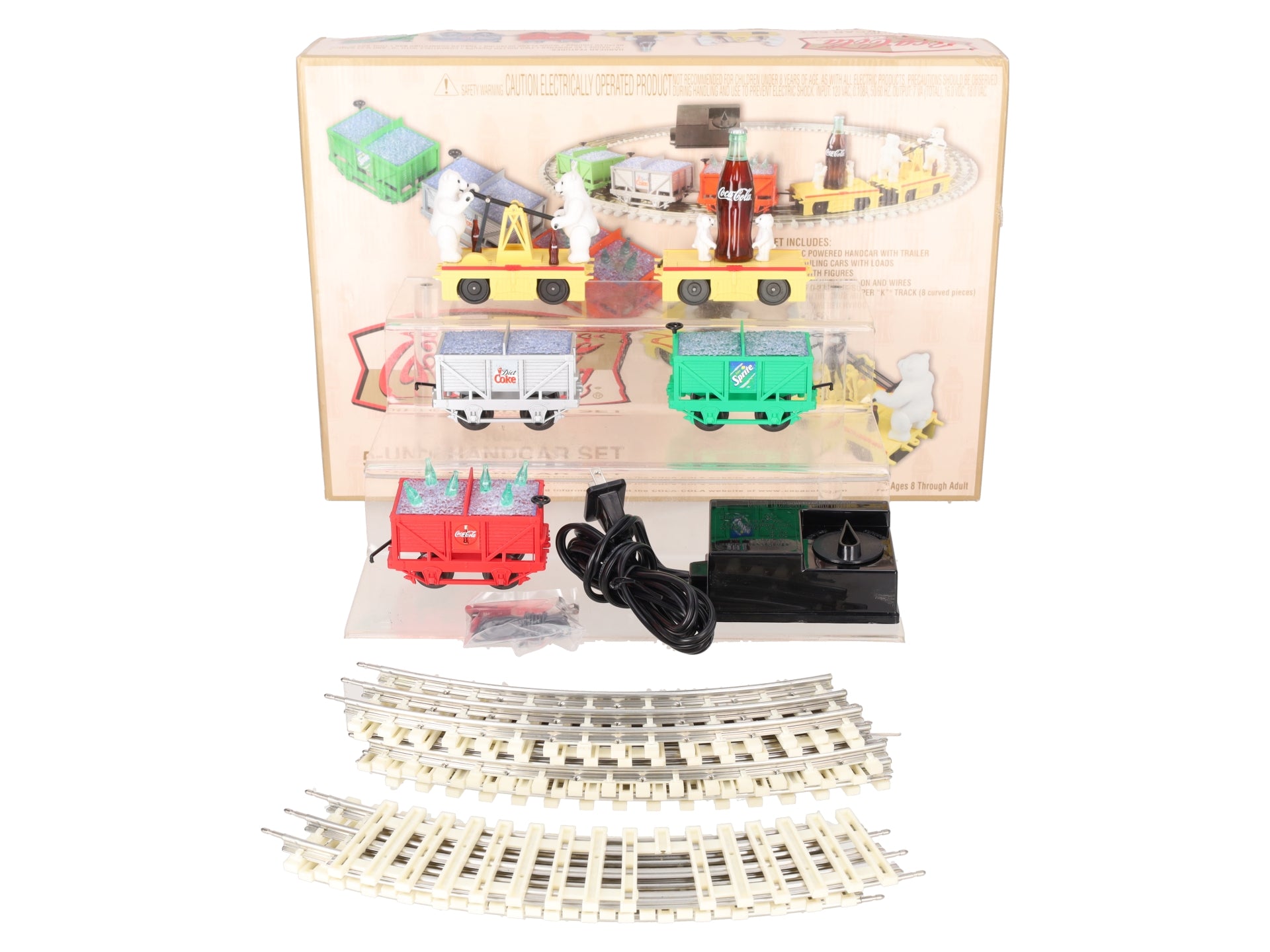 K-Line K1002 Coca-Cola O Gauge Handcar Freight Train Set LN/Box