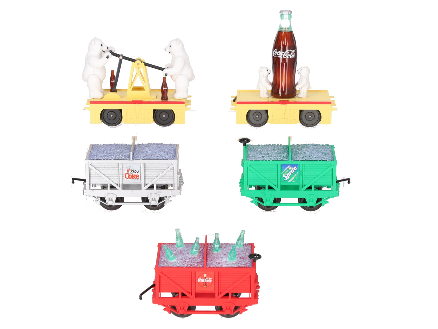 K-Line K1002 Coca-Cola O Gauge Handcar Freight Train Set LN/Box