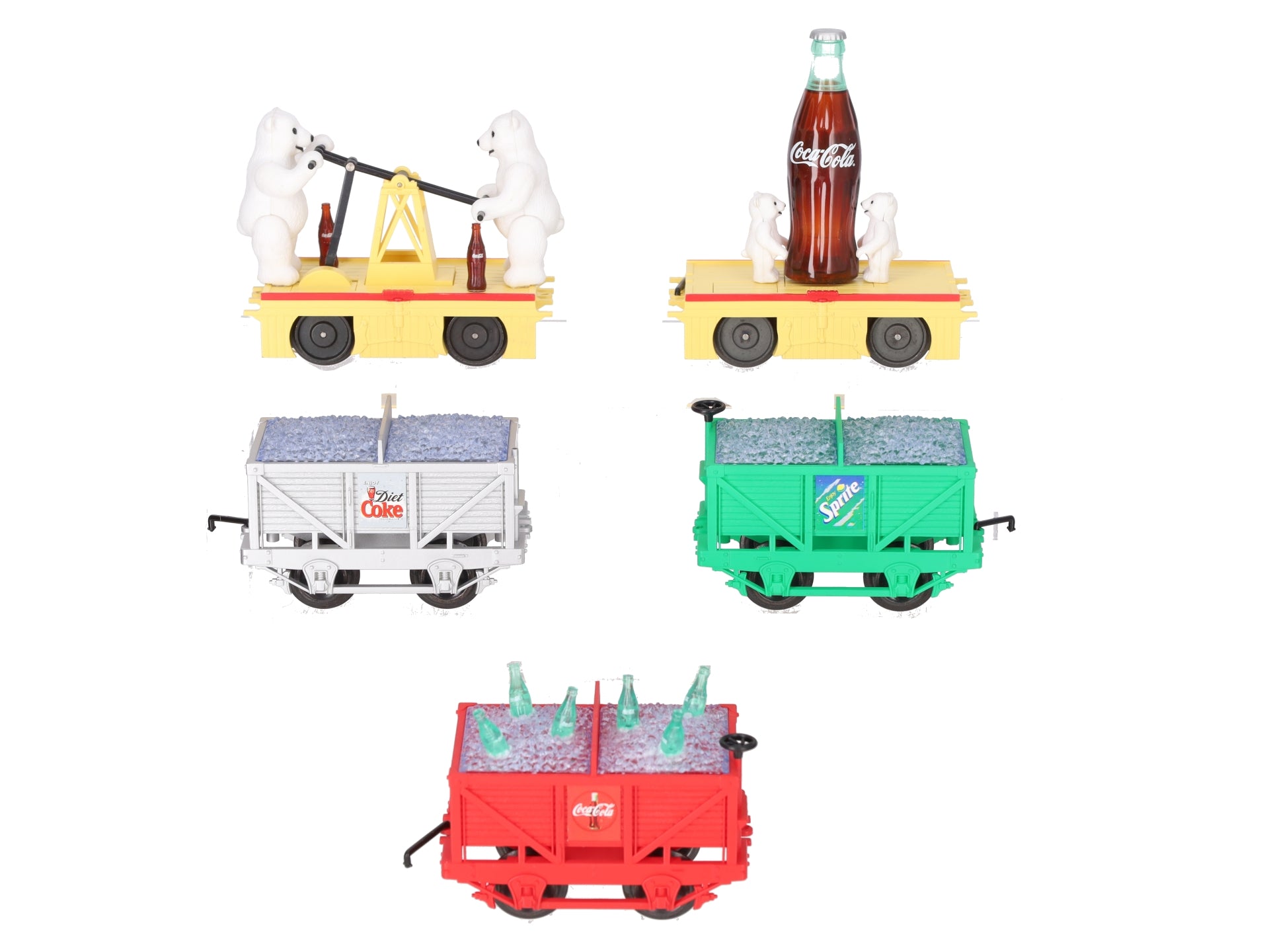 K-Line K1002 Coca-Cola O Gauge Handcar Freight Train Set LN/Box