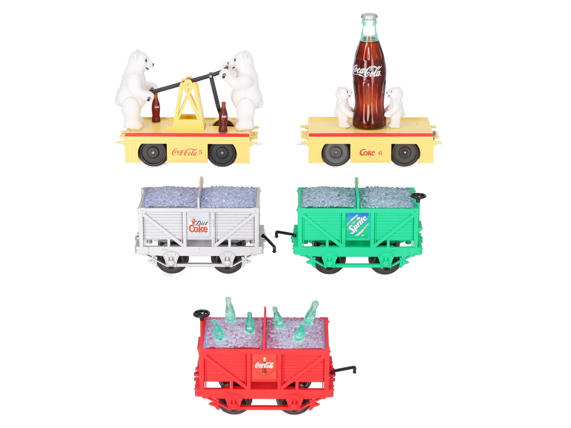 K-Line K1002 Coca-Cola O Gauge Handcar Freight Train Set LN/Box