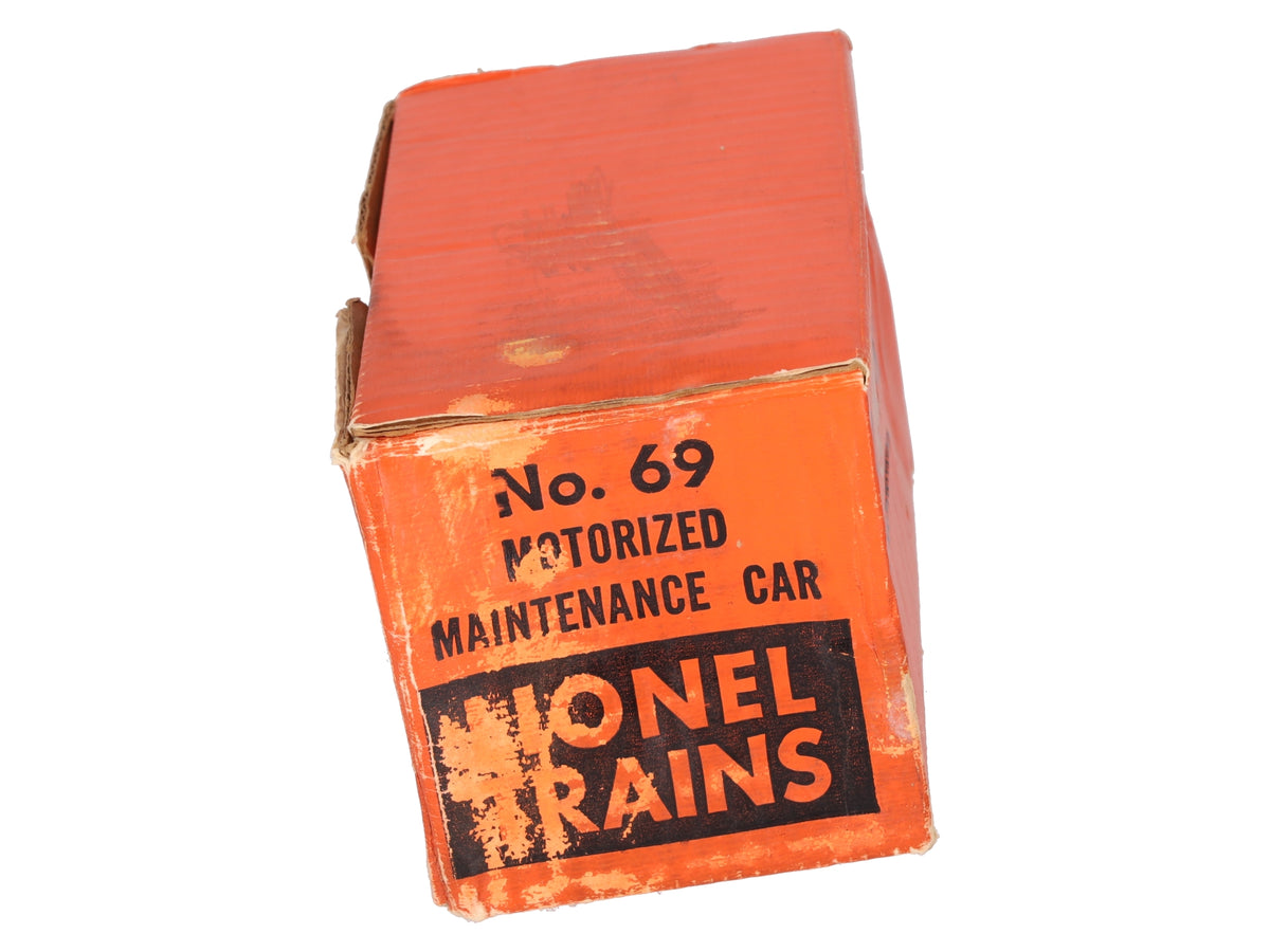 Lionel 69-1 O Gauge Vintage Motorized Maintenance Car with Figure VG/Box
