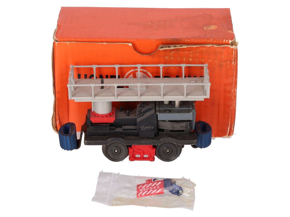 Lionel 69-1 O Gauge Vintage Motorized Maintenance Car with Figure VG/Box