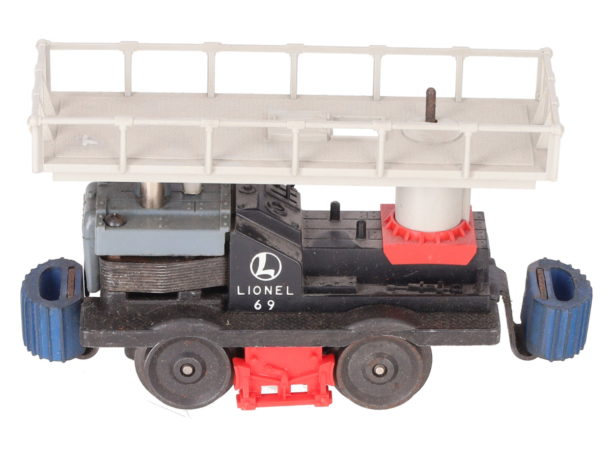 Lionel 69-1 O Gauge Vintage Motorized Maintenance Car with Figure VG/Box