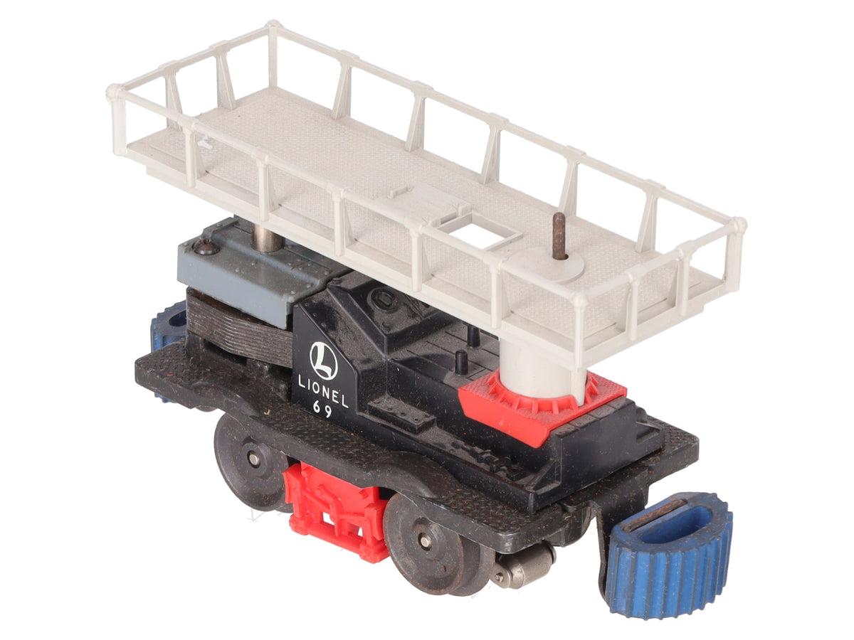 Lionel 69-1 O Gauge Vintage Motorized Maintenance Car with Figure VG/Box