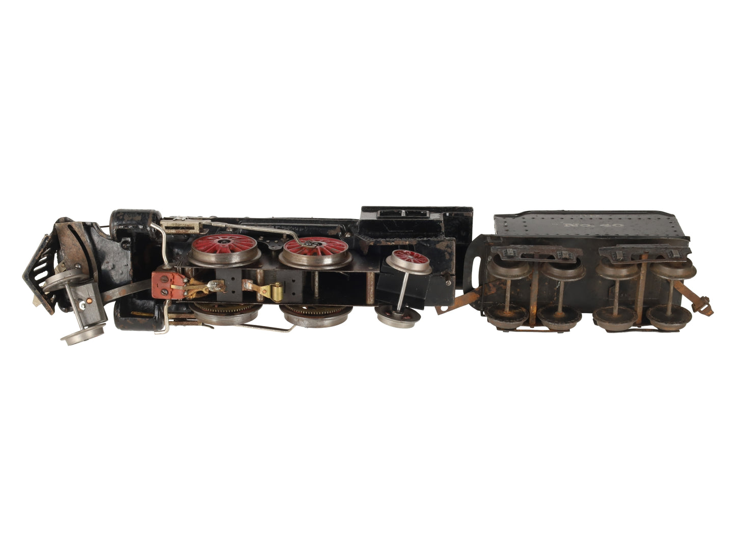 Ives 1129 One Gauge Vintage 2-4-0 Steam Locomotive w/ Tender #40 VG