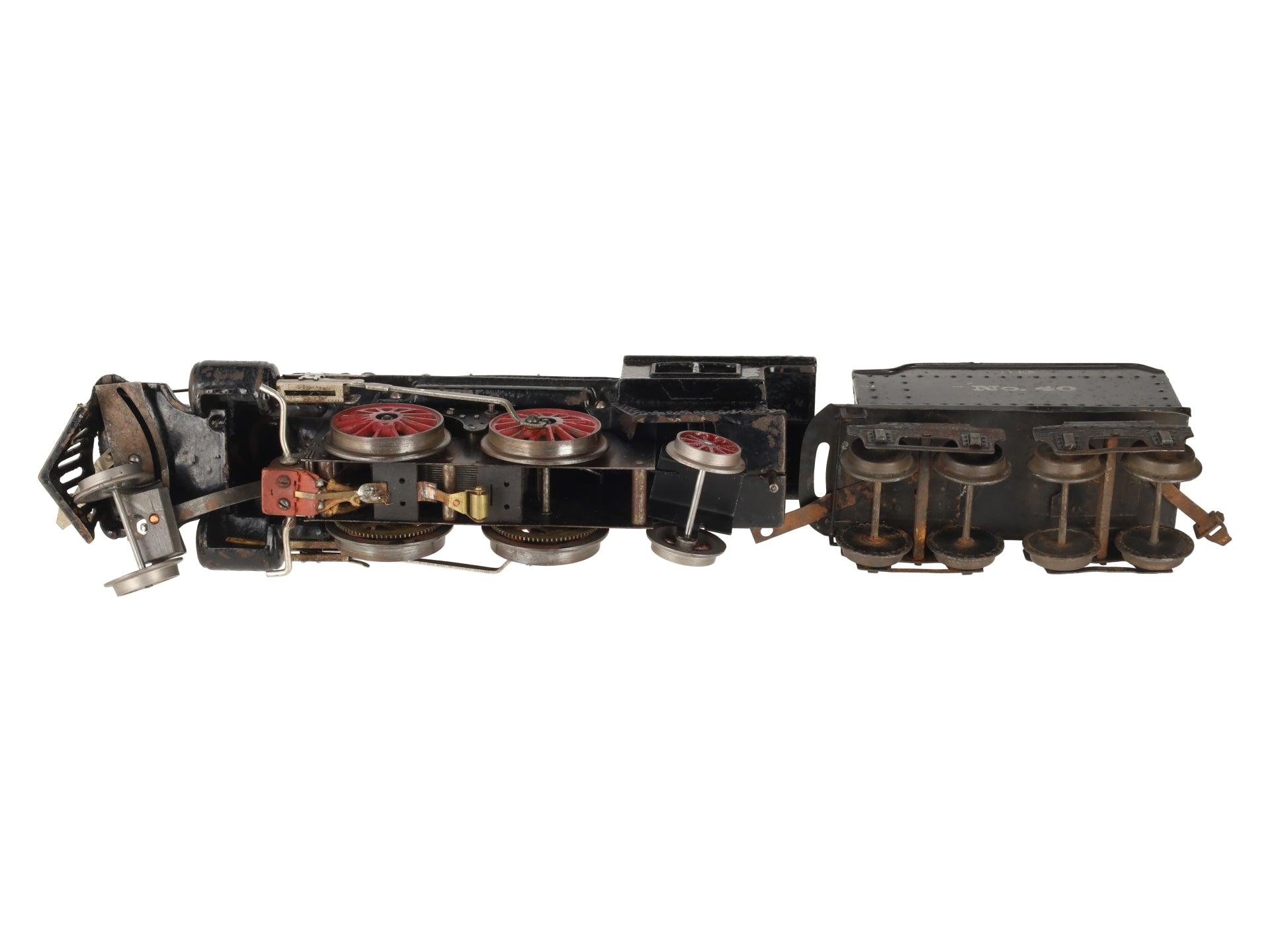 Ives 1129 One Gauge Vintage 2-4-0 Steam Locomotive w/ Tender #40 VG