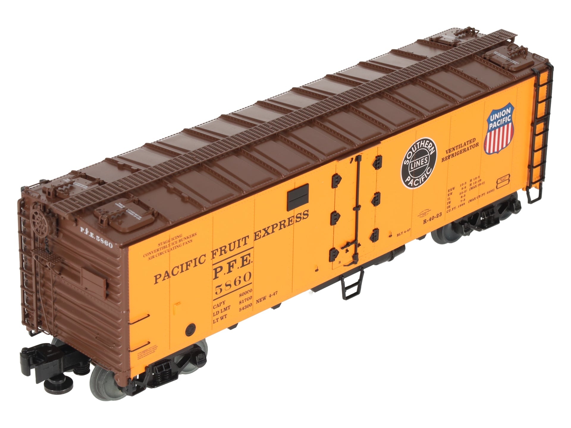 Lionel 1926110 O Pacific Fruit Express Freightsounds Reefers #5860 LN/Box