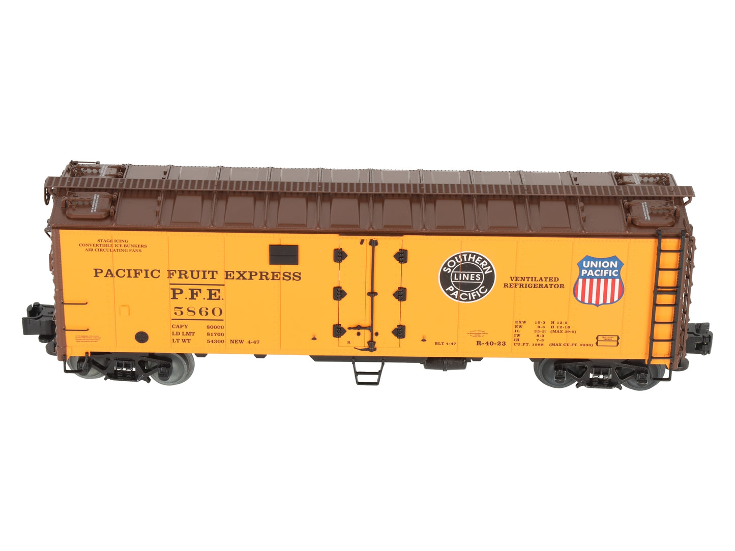 Lionel 1926110 O Pacific Fruit Express Freightsounds Reefers #5860 LN/Box