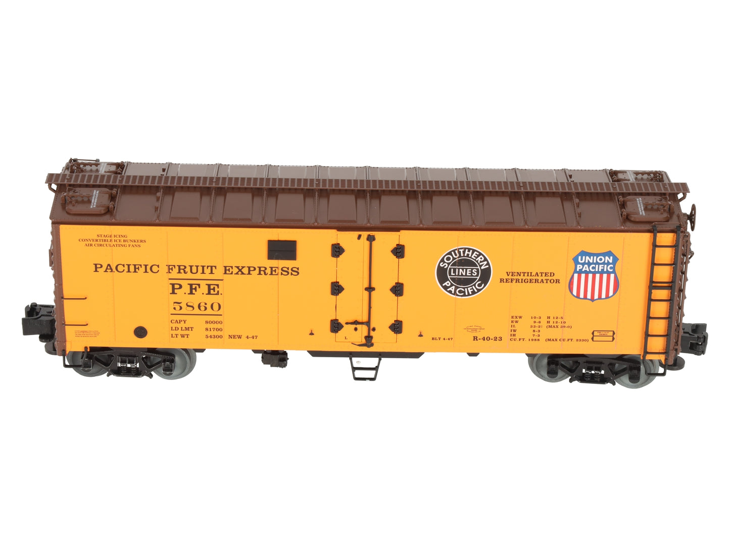Lionel 1926110 O Pacific Fruit Express Freightsounds Reefers #5860 LN/Box