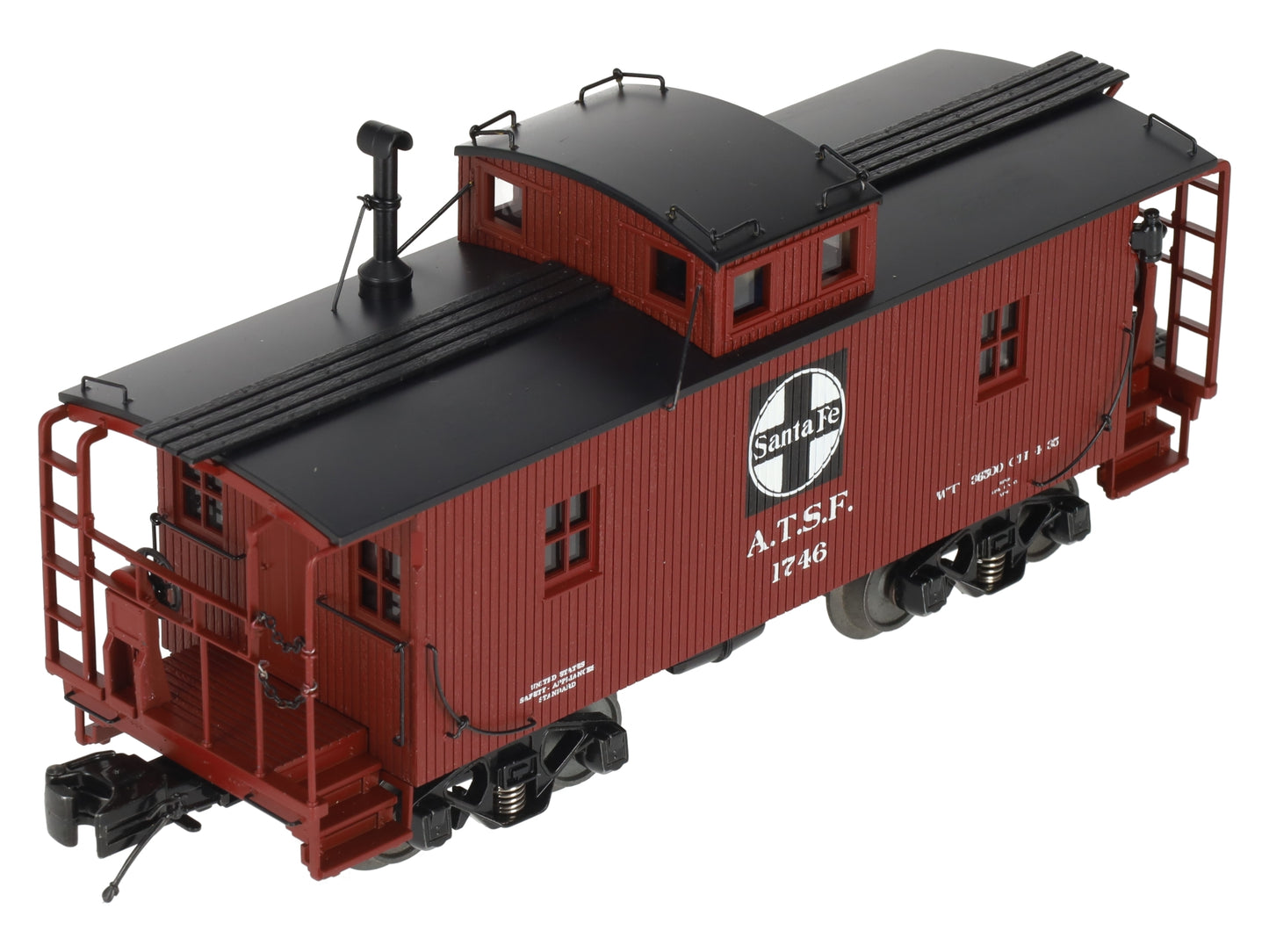 MTH 20-91223 O Gauge Santa Fe N-6b Lighted Caboose #1746 NIB