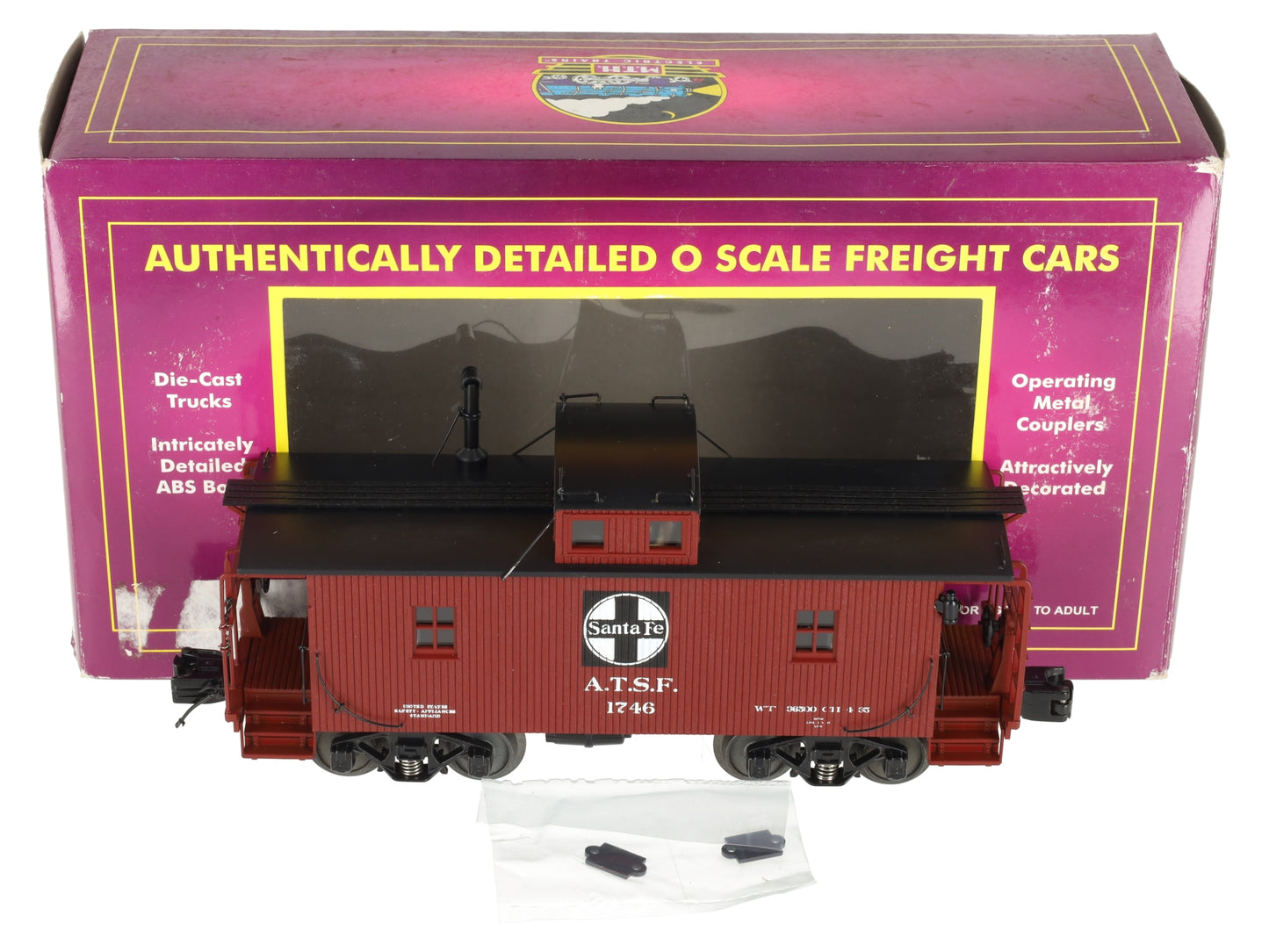 MTH 20-91223 O Gauge Santa Fe N-6b Lighted Caboose #1746 NIB