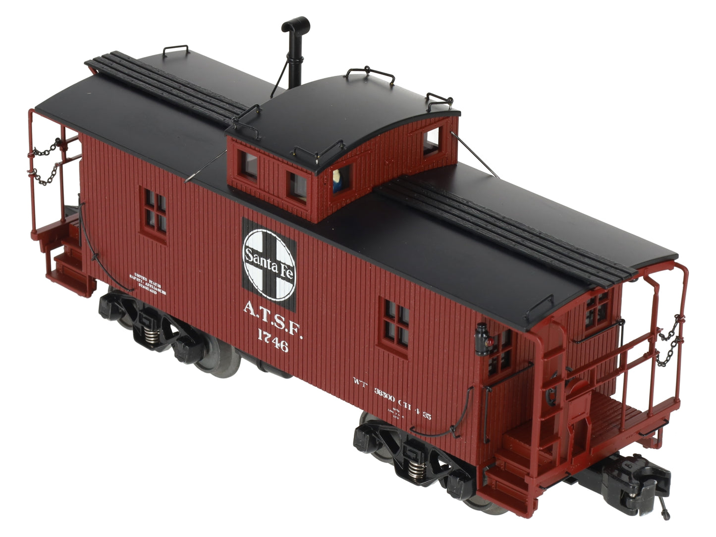 MTH 20-91223 O Gauge Santa Fe N-6b Lighted Caboose #1746 NIB
