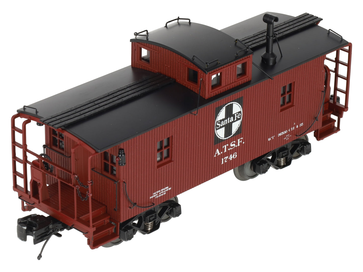 MTH 20-91223 O Gauge Santa Fe N-6b Lighted Caboose #1746 NIB