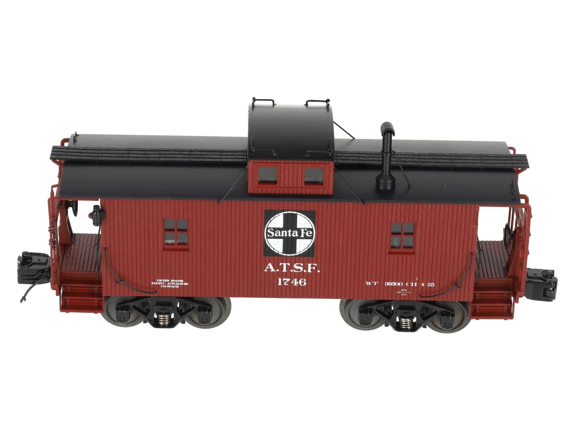 MTH 20-91223 O Gauge Santa Fe N-6b Lighted Caboose #1746 NIB