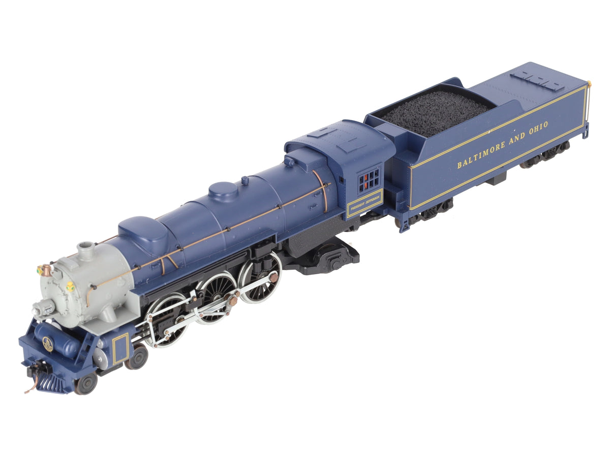 American Models S Scale B&O 4-6-2 Steam Locomotive & Tender W/Chug & Smoke DC LN/Box