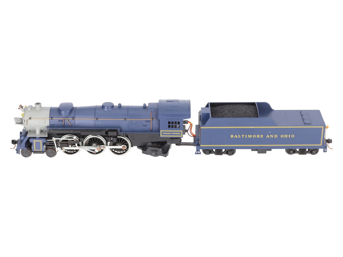 American Models S Scale B&O 4-6-2 Steam Locomotive & Tender W/Chug & Smoke DC LN/Box
