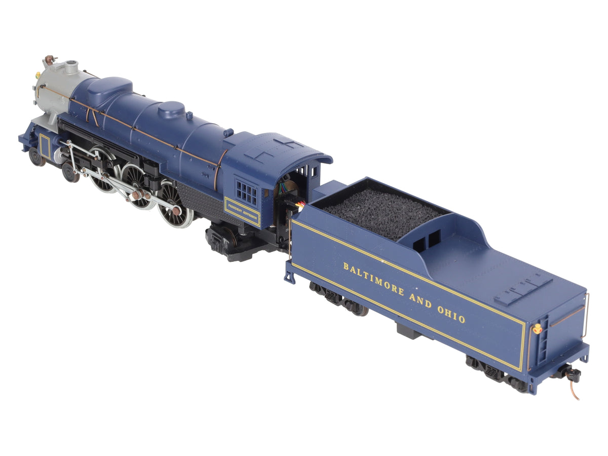 American Models S Scale B&O 4-6-2 Steam Locomotive & Tender W/Chug & Smoke DC LN/Box