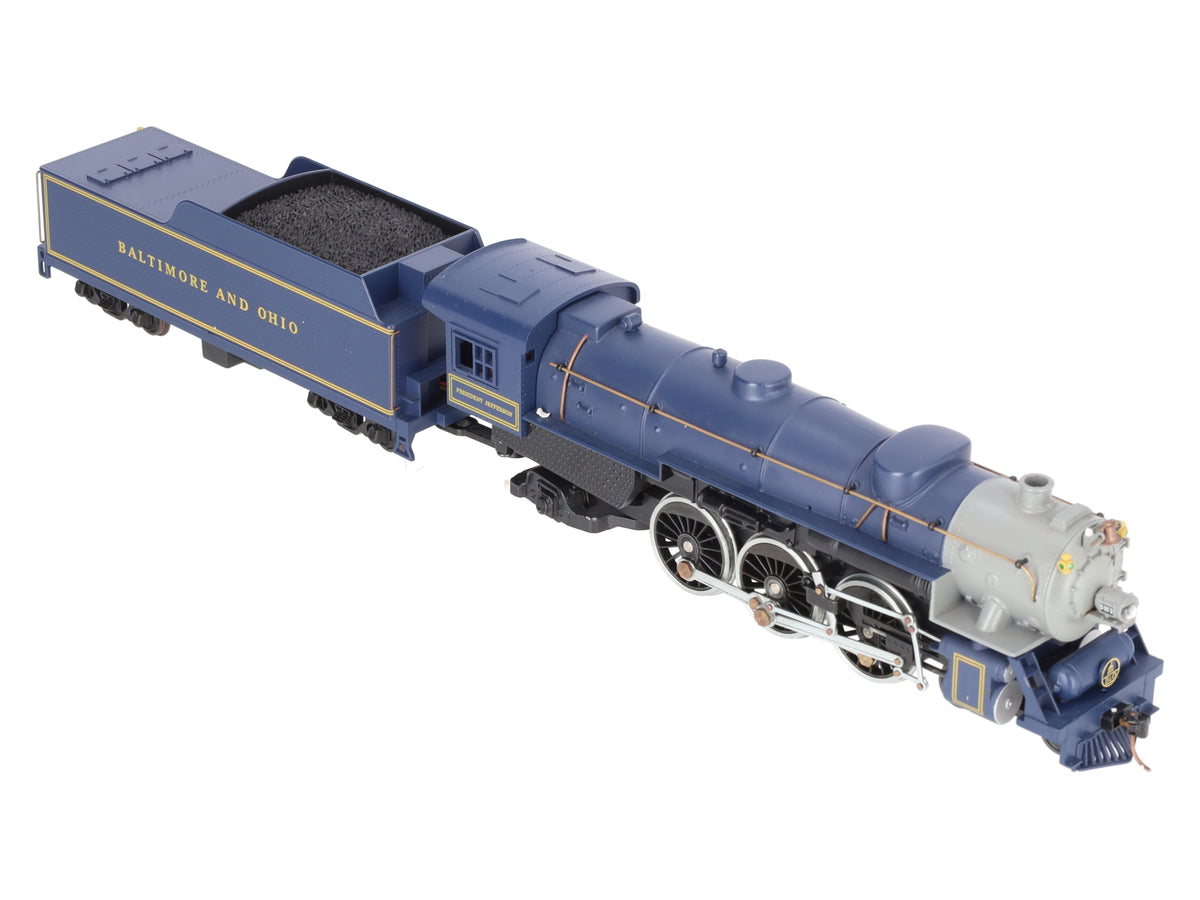 American Models S Scale B&O 4-6-2 Steam Locomotive & Tender W/Chug & Smoke DC LN/Box