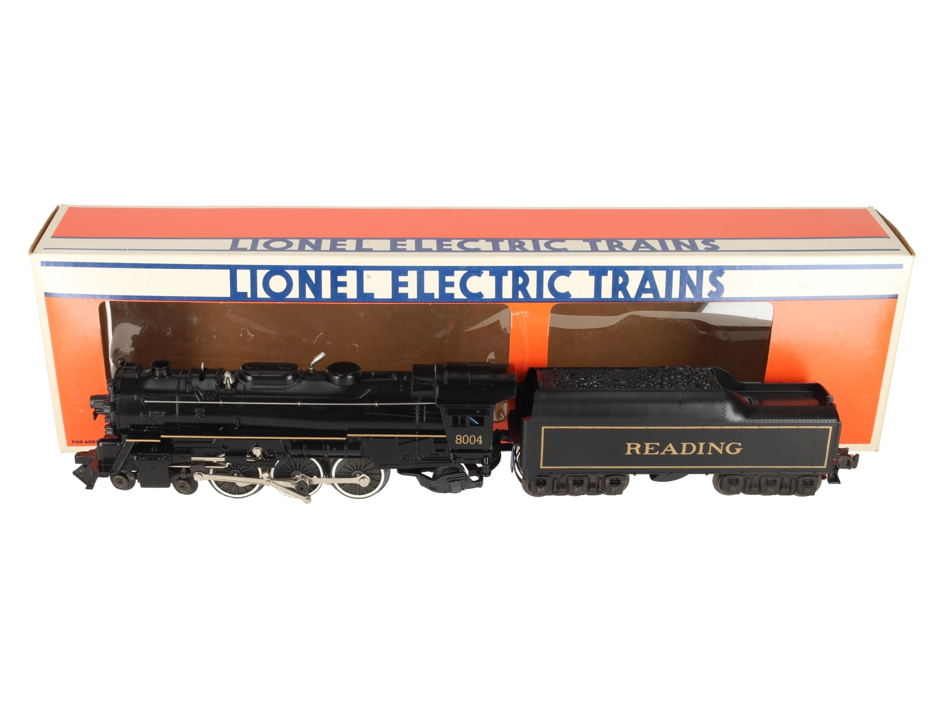 Lionel 6-18004 O Reading 4-6-2 Steam Locomotive & Tender #8004 EX/Box