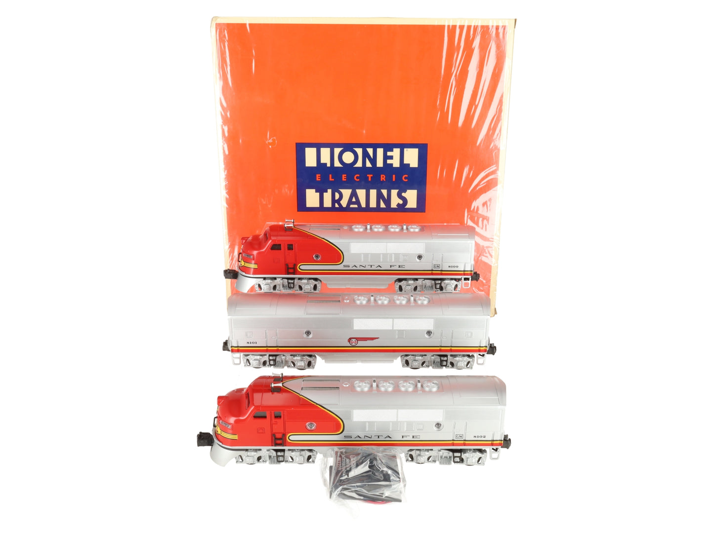 Lionel 6-11711 O Santa Fe F-3 ABA Diesel Locomotive Set #8100/8101/8102 with RS VG/Box