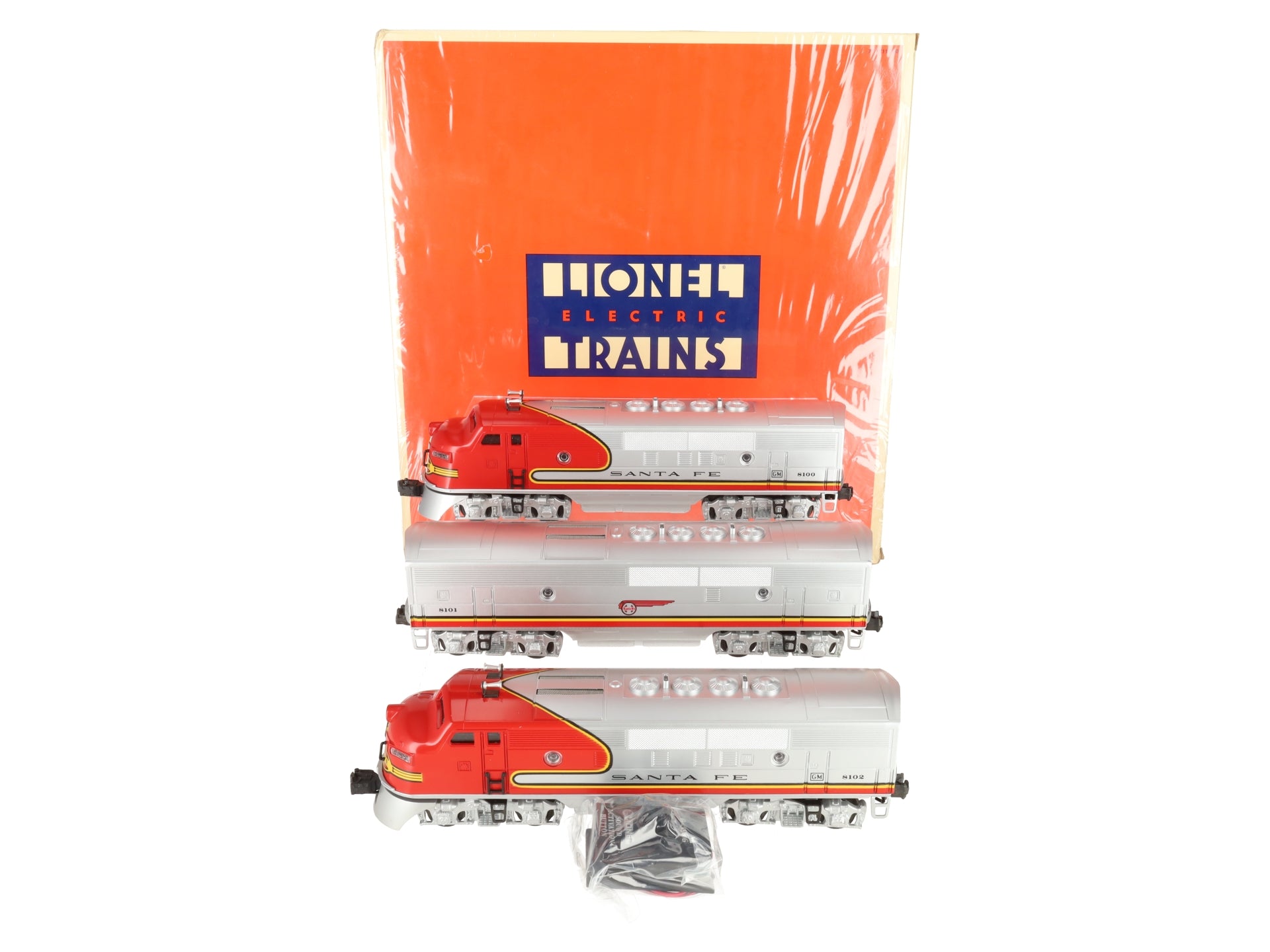 Lionel 6-11711 O Santa Fe F-3 ABA Diesel Locomotive Set #8100/8101/8102 with RS VG/Box