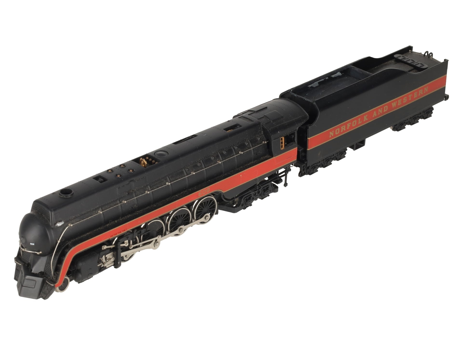 Bachmann 11315 HO Custom N & W Class J 4-8-4 Steam Locomotive & Tender #608/Box