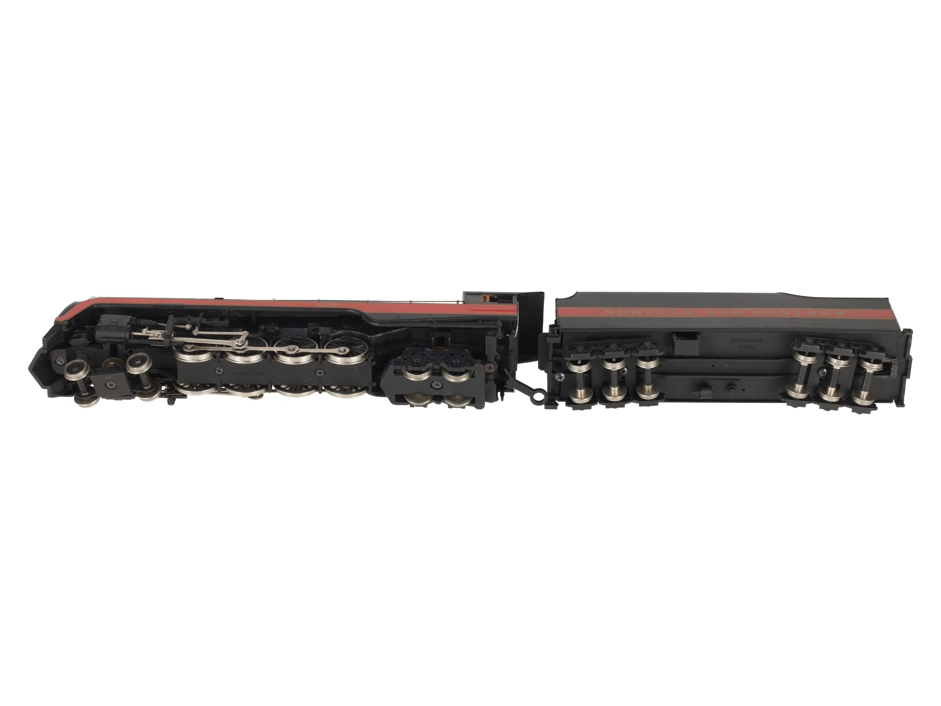 Bachmann 11315 HO Custom N & W Class J 4-8-4 Steam Locomotive & Tender #608/Box