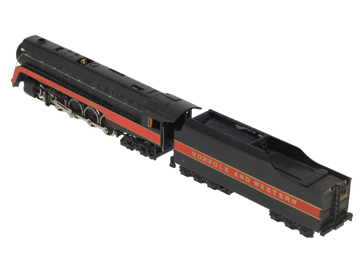 Bachmann 11315 HO Custom N & W Class J 4-8-4 Steam Locomotive & Tender #608/Box