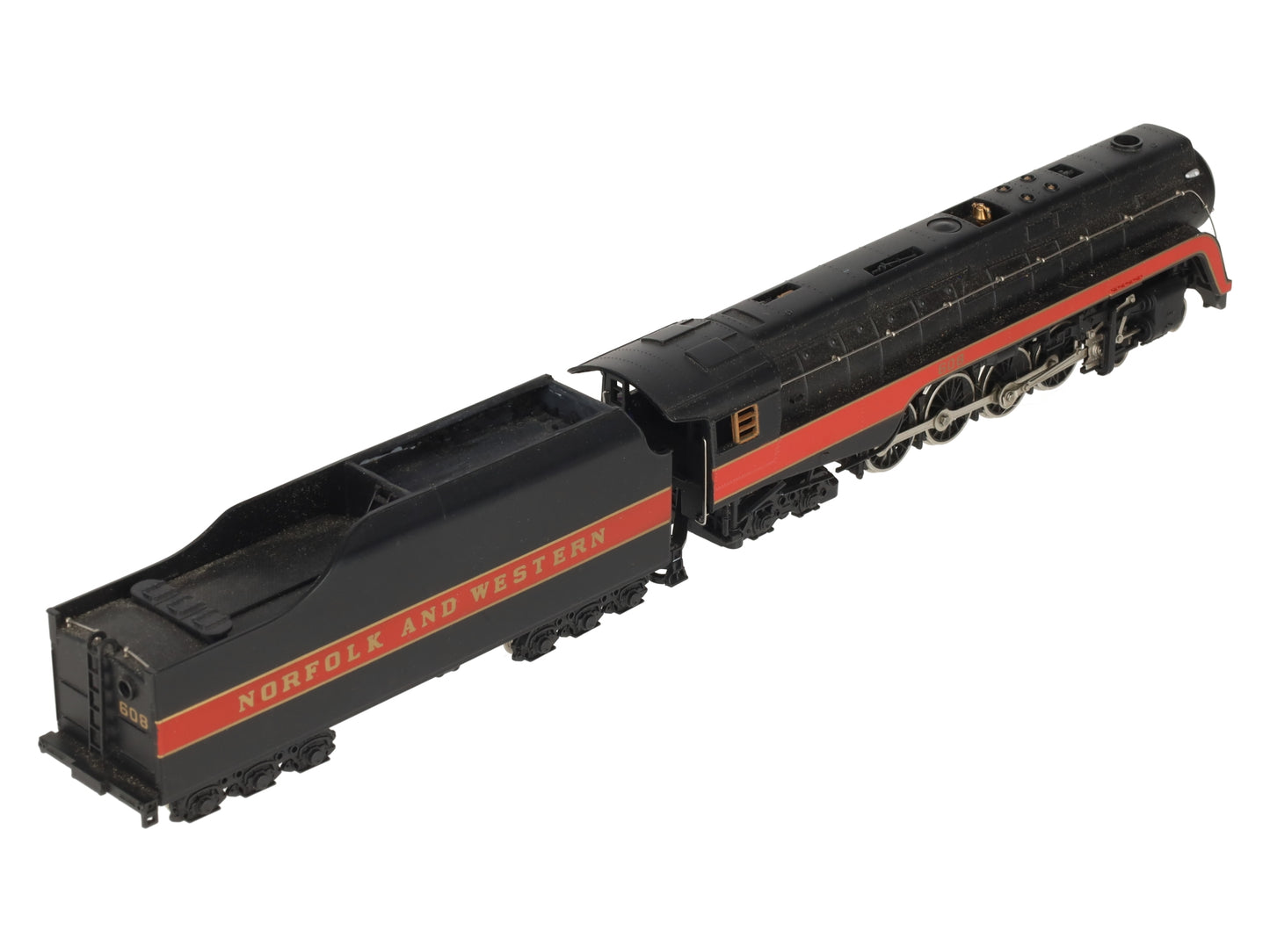 Bachmann 11315 HO Custom N & W Class J 4-8-4 Steam Locomotive & Tender #608/Box