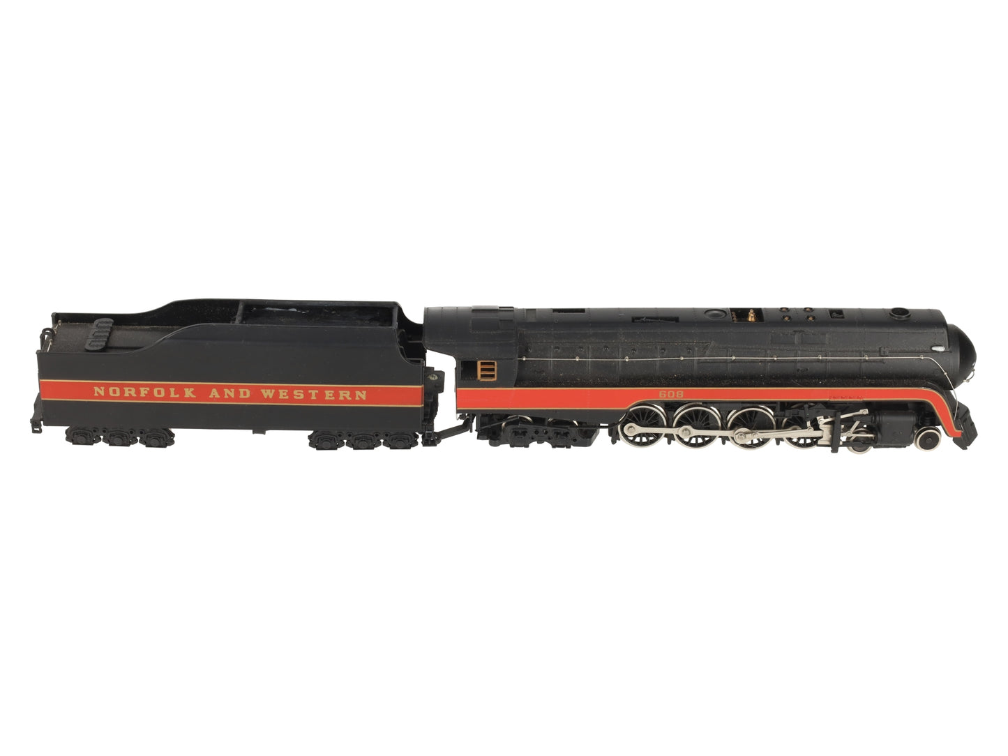 Bachmann 11315 HO Custom N & W Class J 4-8-4 Steam Locomotive & Tender #608/Box