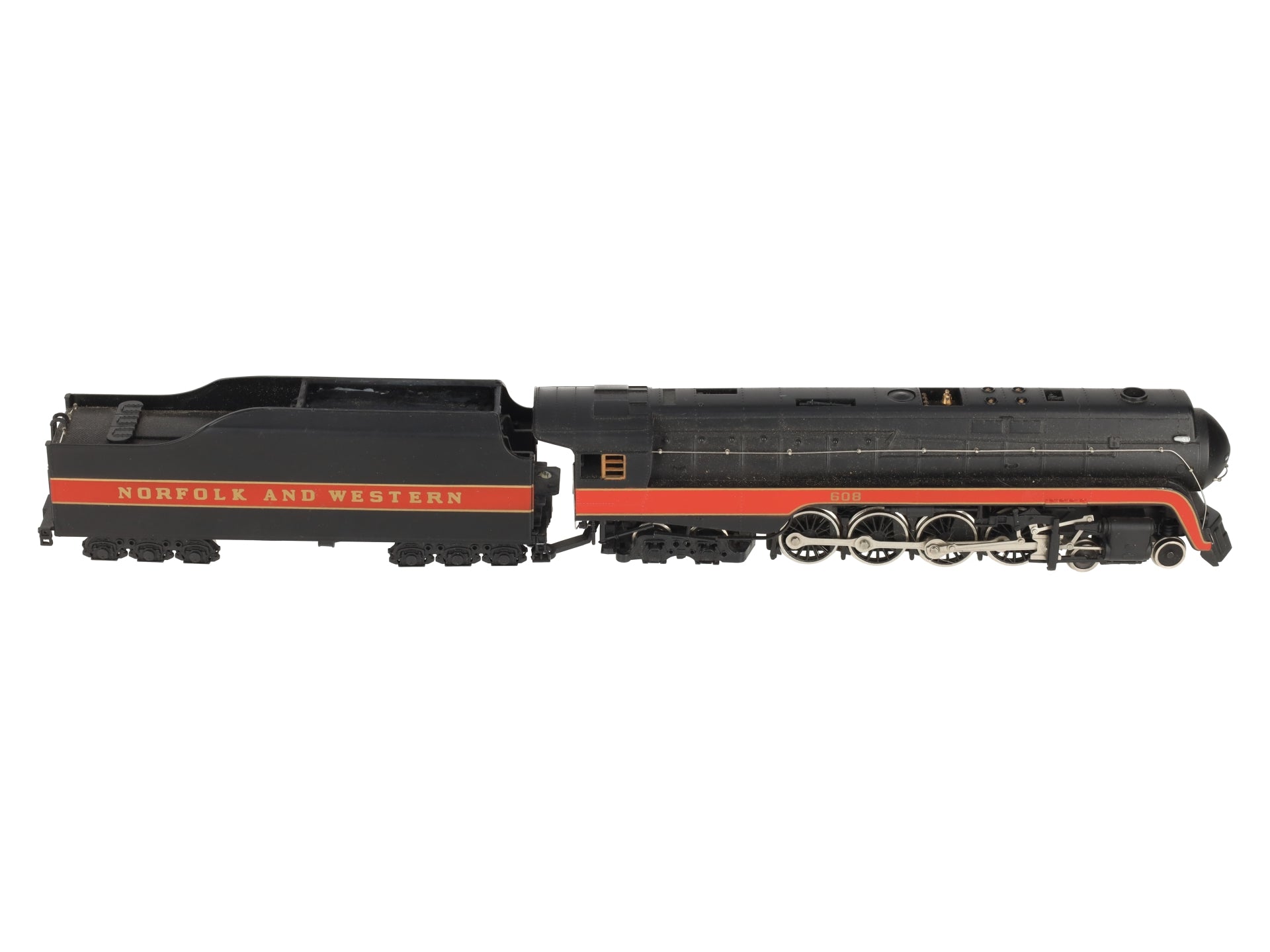 Bachmann 11315 HO Custom N & W Class J 4-8-4 Steam Locomotive & Tender #608/Box
