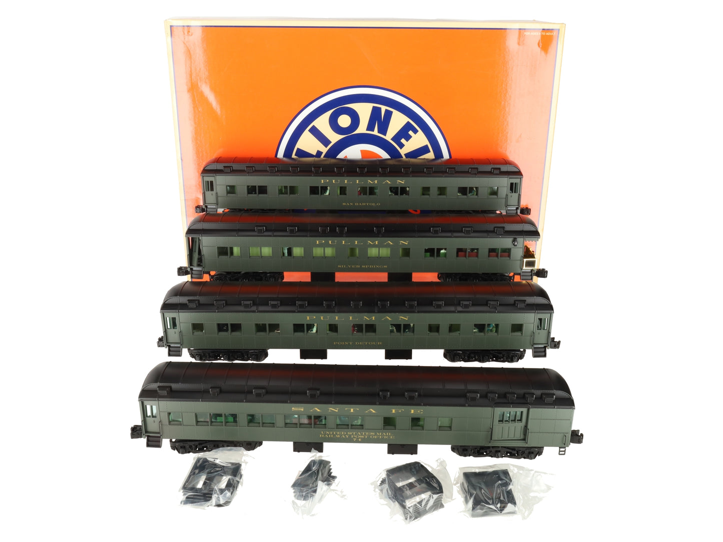 Lionel 6-25503 O Santa Fe "California Limited" Heavyweight Passenger 4-Pack NIB