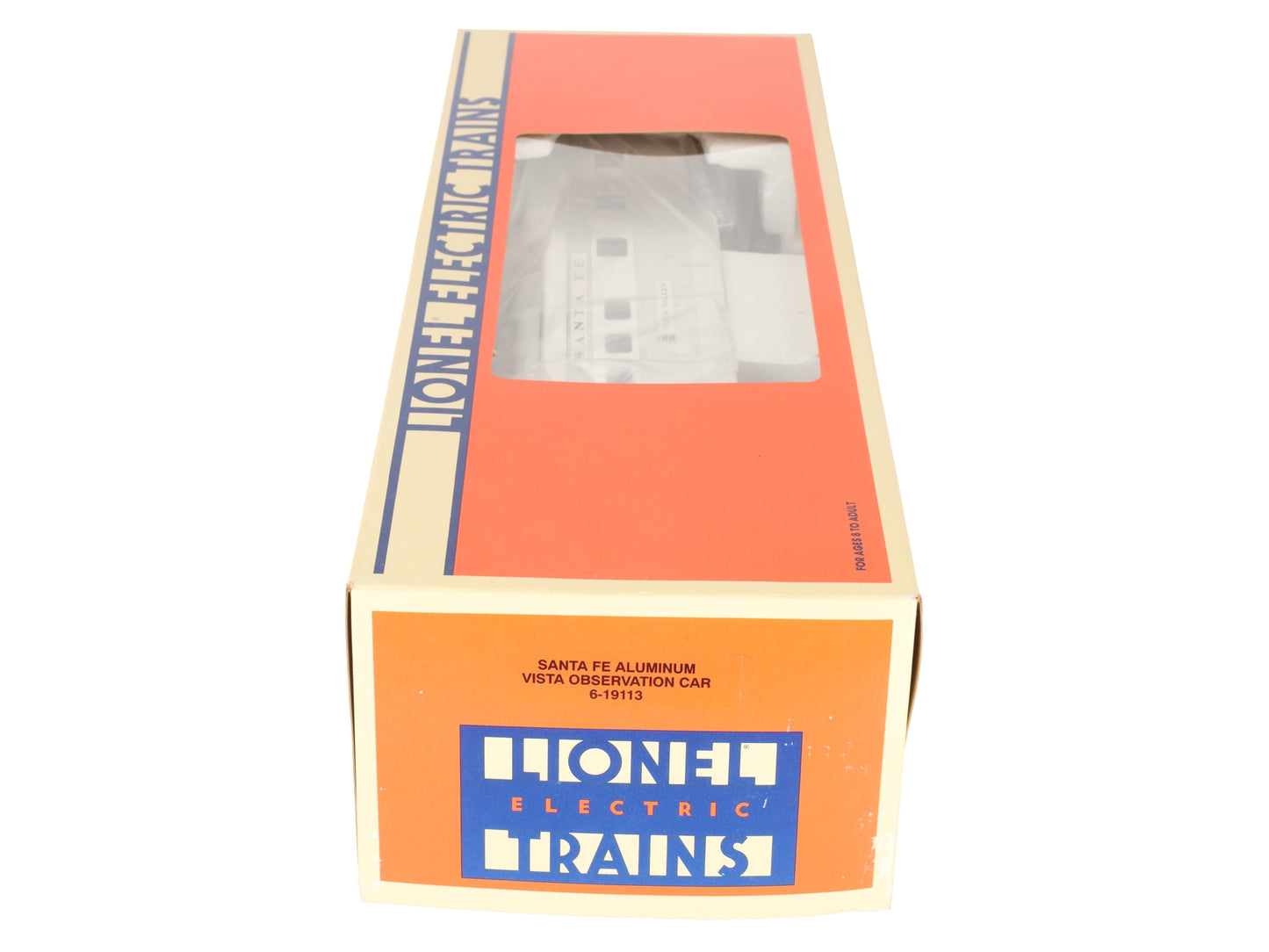 Lionel 6-19113 O Gauge Santa Fe "Vista Valley" Aluminum Vista Observation Car EX/Box