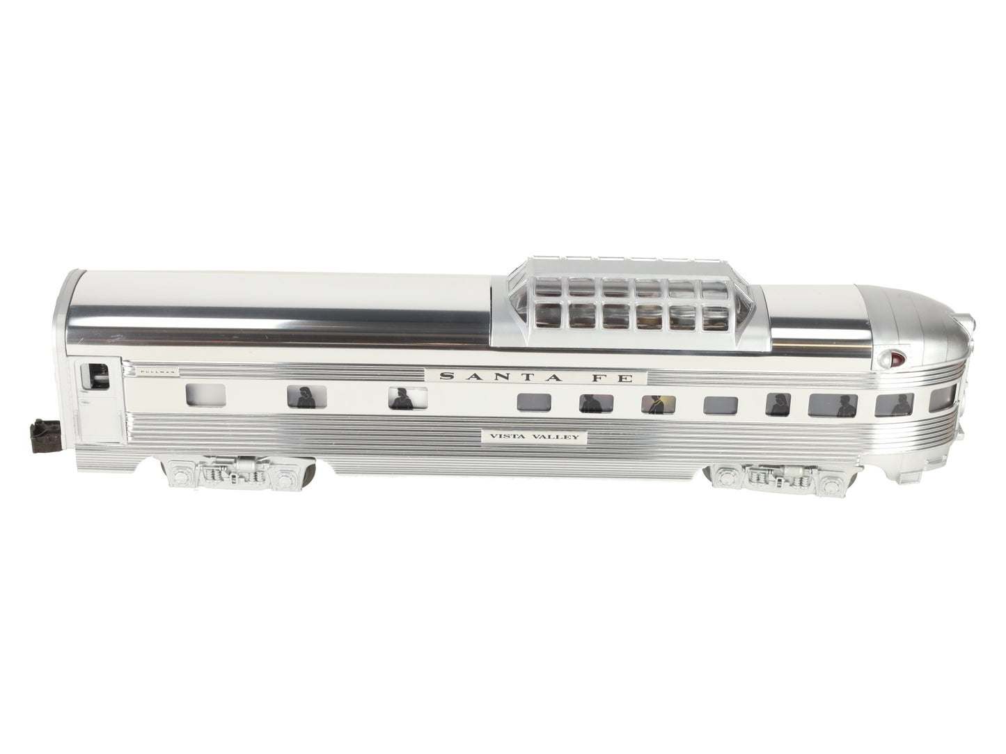 Lionel 6-19113 O Gauge Santa Fe "Vista Valley" Aluminum Vista Observation Car EX/Box