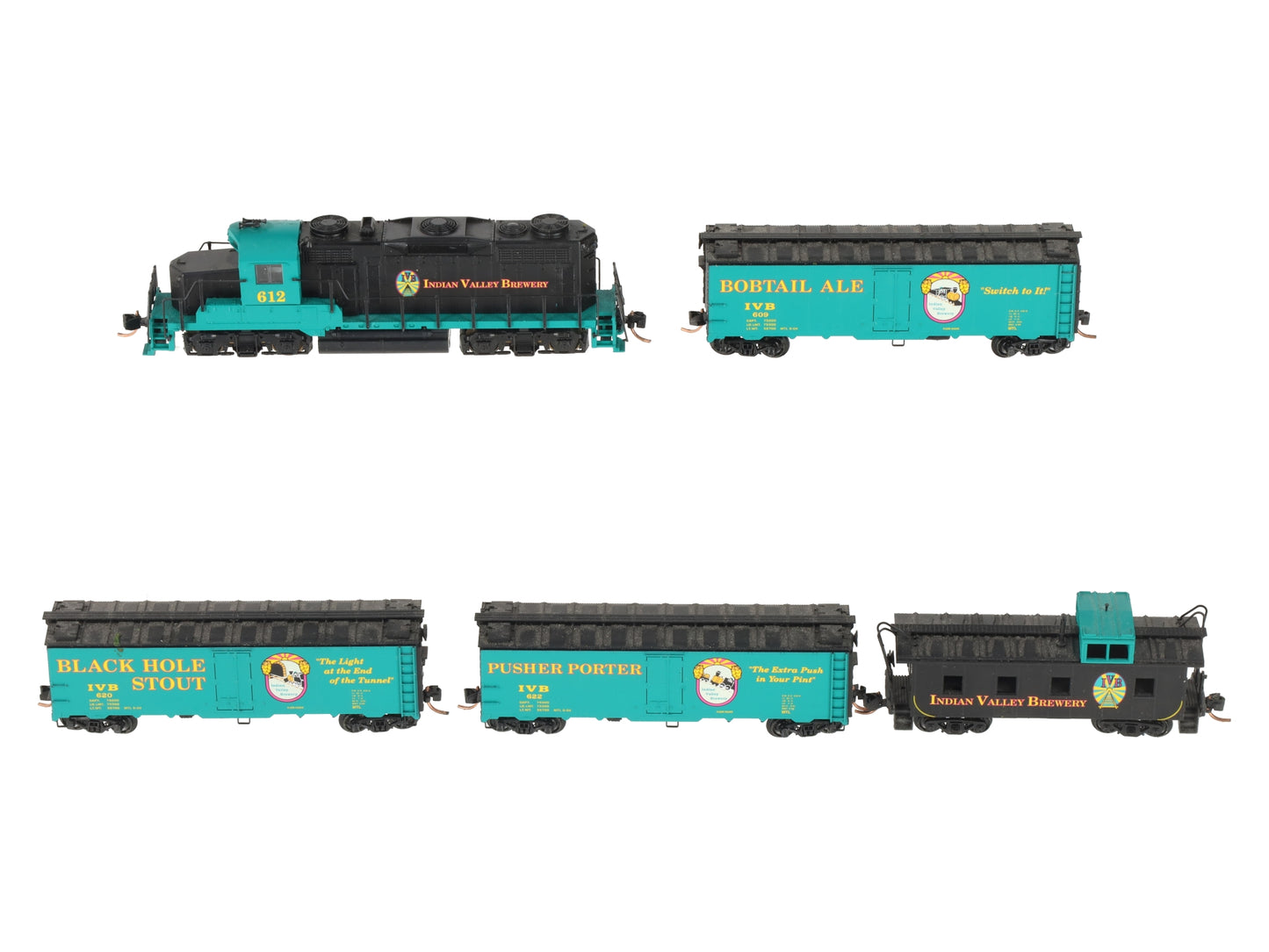 MicroTrains 99321010 Indian Valley Brewery N Gauge Diesel Train Set EX/Box