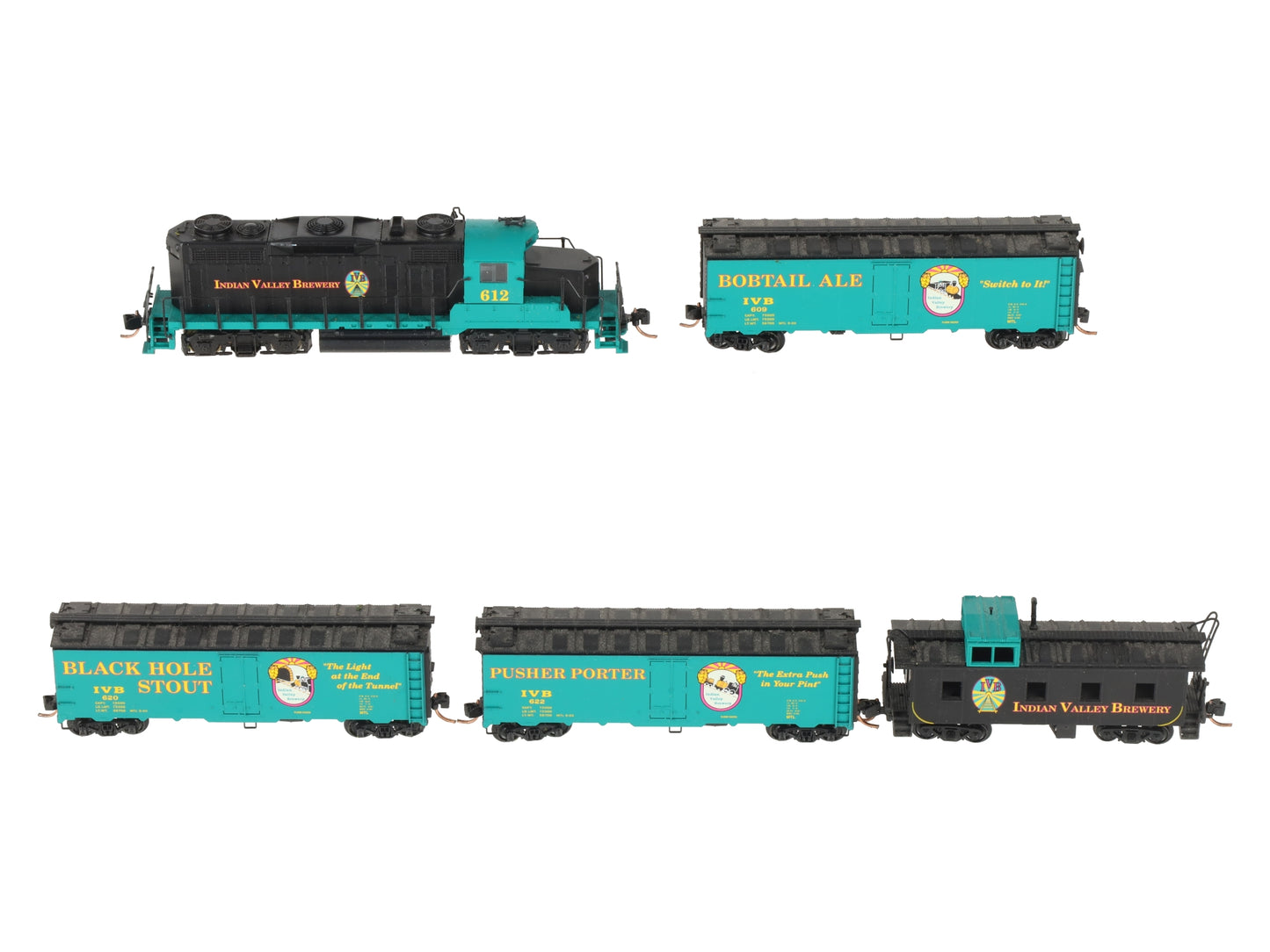 MicroTrains 99321010 Indian Valley Brewery N Gauge Diesel Train Set EX/Box
