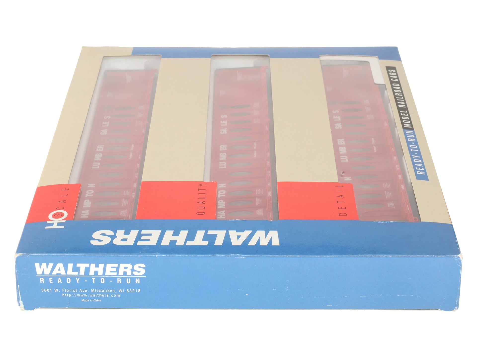 Walthers 932-34107 HO Hampton Lumber-Opera 72' Center Beam Flatcars (Pack of 3) LN/Box