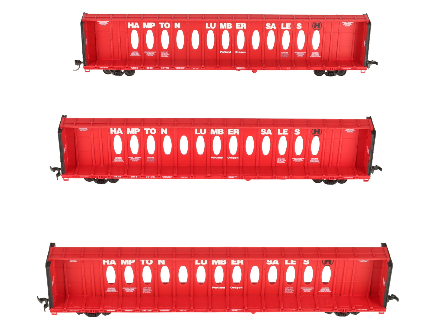 Walthers 932-34107 HO Hampton Lumber-Opera 72' Center Beam Flatcars (Pack of 3) LN/Box