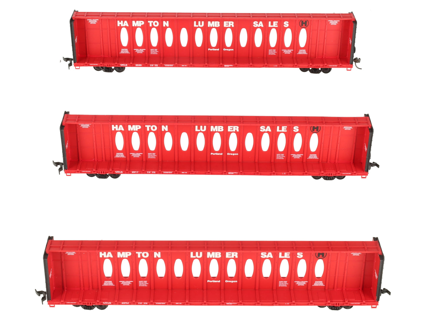 Walthers 932-34107 HO Hampton Lumber-Opera 72' Center Beam Flatcars (Pack of 3) LN/Box