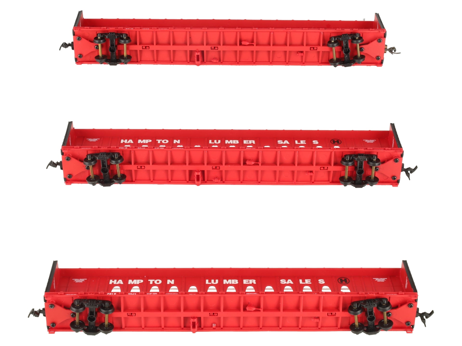 Walthers 932-34107 HO Hampton Lumber-Opera 72' Center Beam Flatcars (Pack of 3) LN/Box