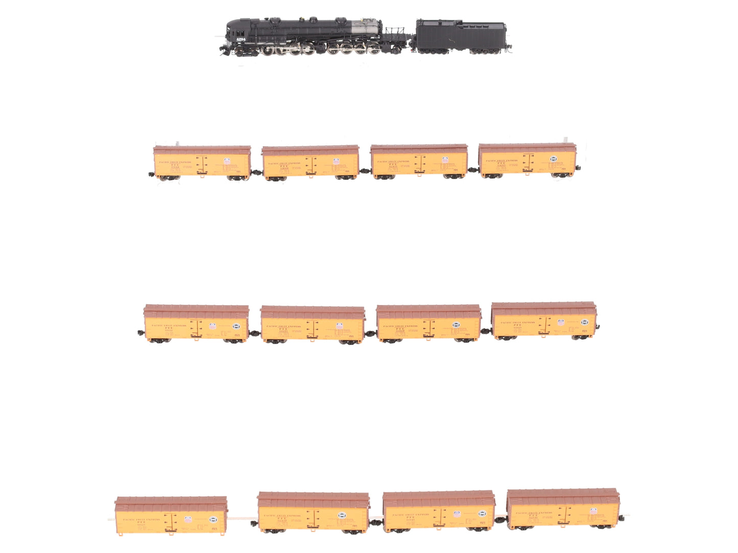 American Z-Line Z Scale 4-8-8-4 Steam Locomotive w/ Freight Cars (Set of 12) LN/Box