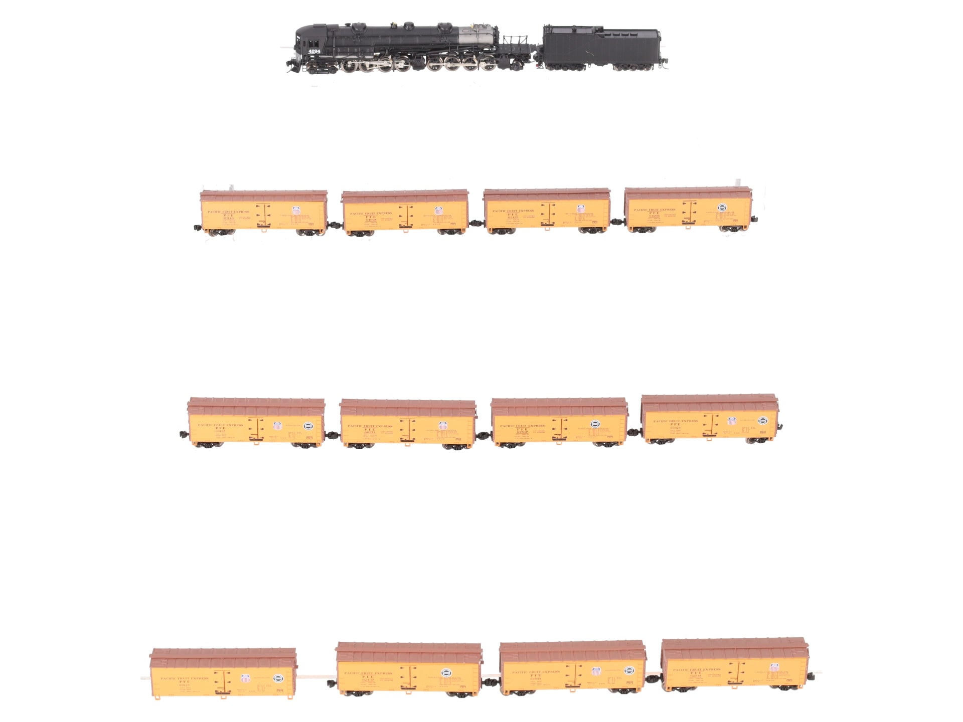 American Z-Line Z Scale 4-8-8-4 Steam Locomotive w/ Freight Cars (Set of 12) LN/Box