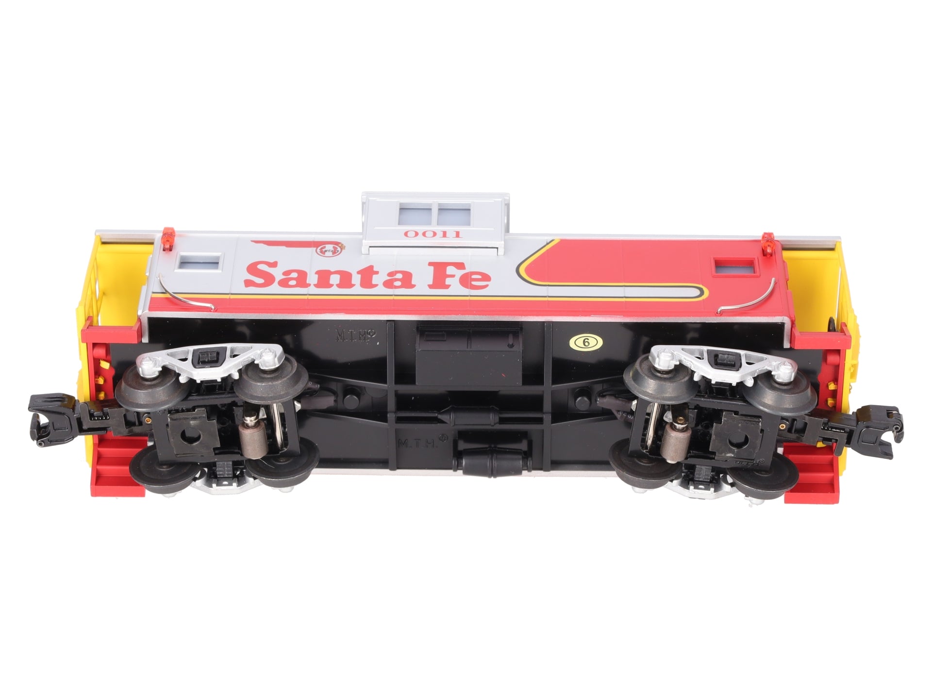 MTH 30-77375 O Gauge Santa Fe Extended Vision Caboose #0011 EX/Box