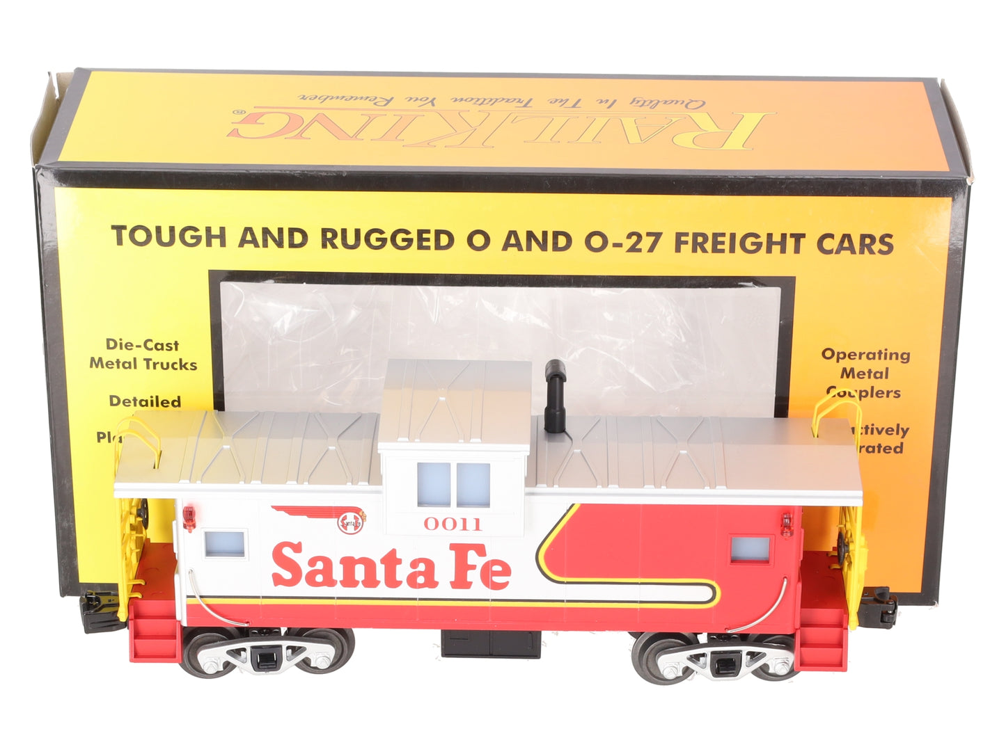MTH 30-77375 O Gauge Santa Fe Extended Vision Caboose #0011 EX/Box